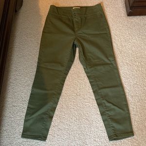 Brand new olive green skinny jeans from the Loft